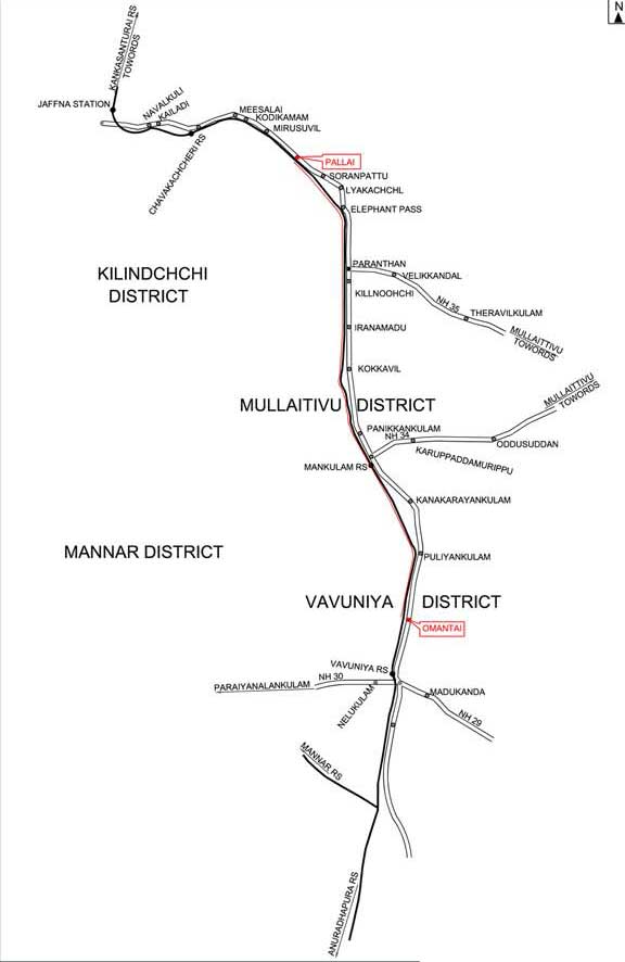 Restoration of Railway Line from Omanthai to Pallai